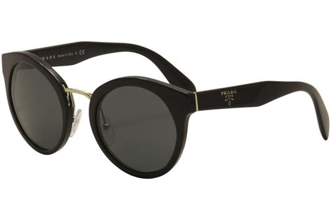 prada spr 05t|PRADA Round Sunglasses SPR 05T Black .